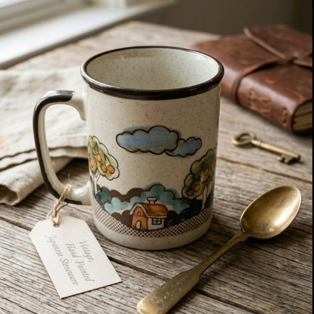 Vintage 1970s Japanese Stoneware Mug